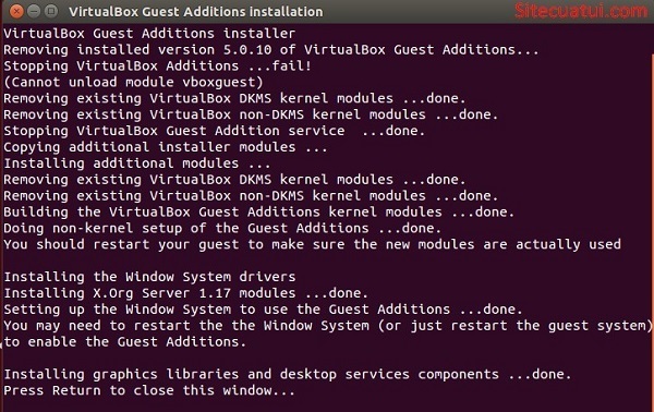 Cài đặt VirtualBox Guest Additions cho máy ảo Ubuntu