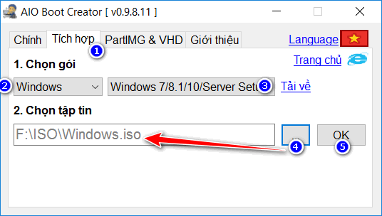 Tạo USB cài Win 10, Win 7, Win XP từ file ISO