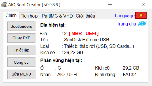 Tạo USB boot đa năng chuẩn UEFI và Legacy