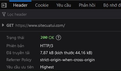 Kiểm tra QUIC và HTTP/3 bằng Firefox